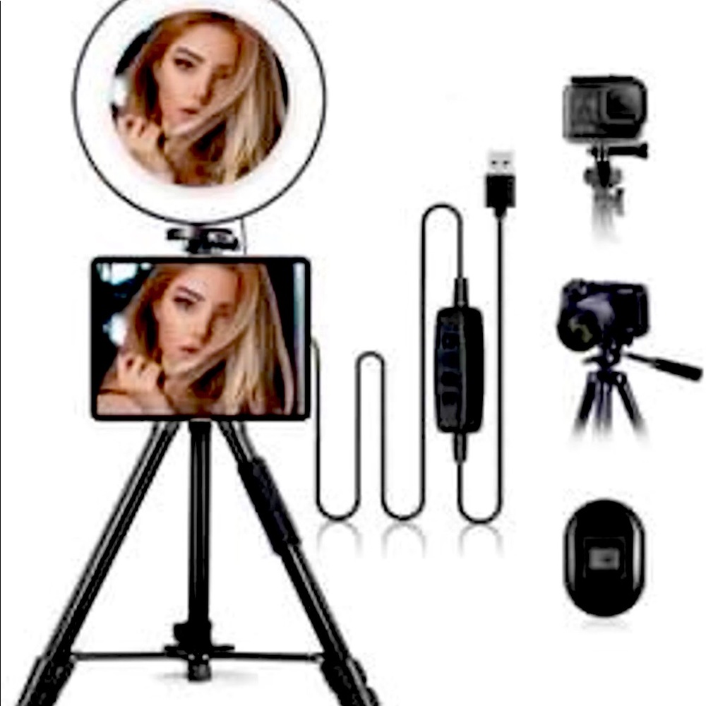 10.2" Selfie Ring Light with Stand & iPad/Phone